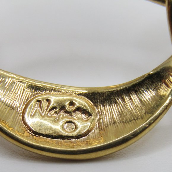 Vintage Napier Bracelet Gold Tone Link Chunky Classic 80s - Picture 5 of 5